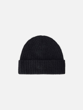 Black Wengen alpaca blend beanie