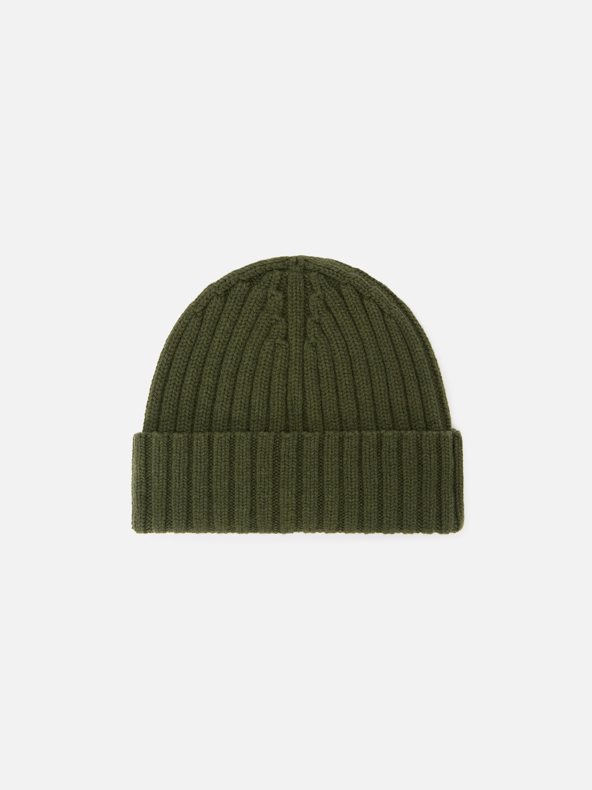 Wengen Woll-Beanie in Military-Grün mit Logostickerei 