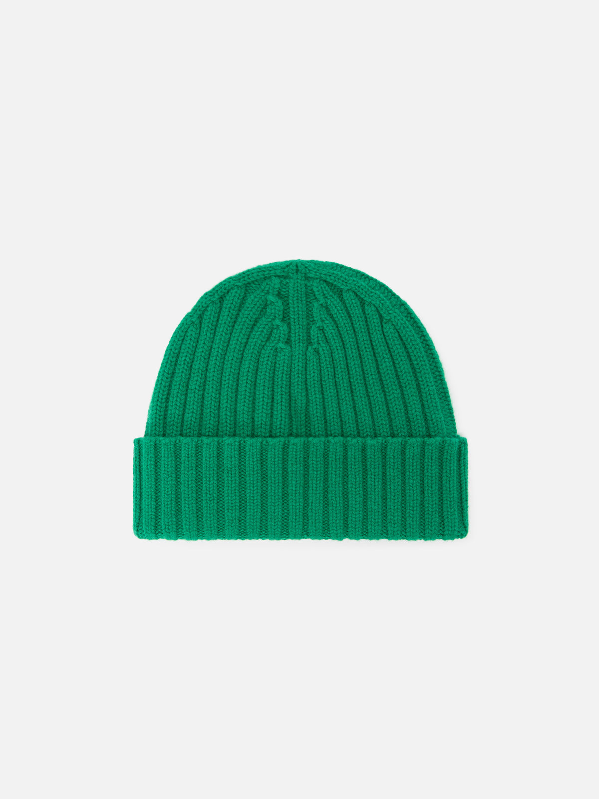 Green Wengen wool beanie with logo embroidery