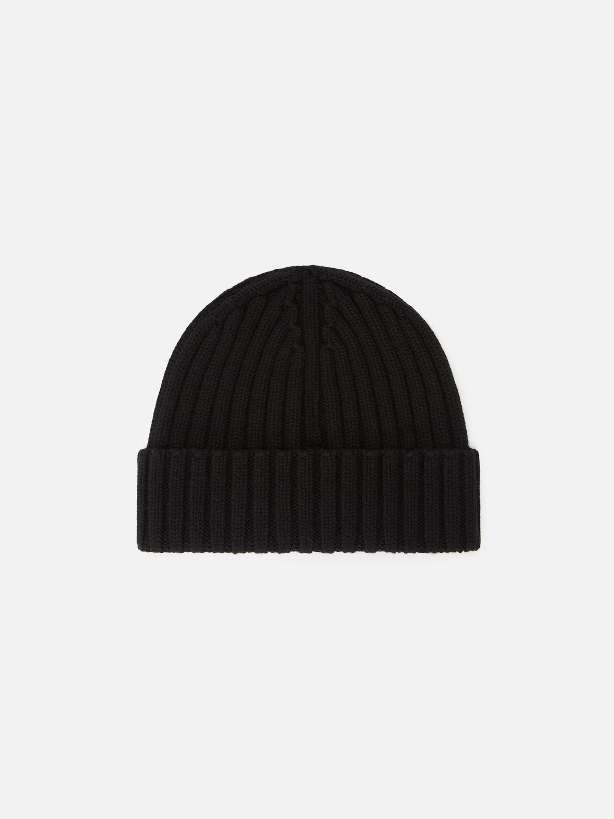 Gorro de lana Wengen negro con bordado del logo 