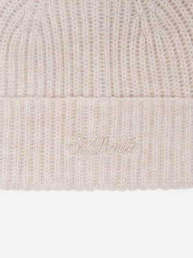 Gorro de cachemir Wengen beige 