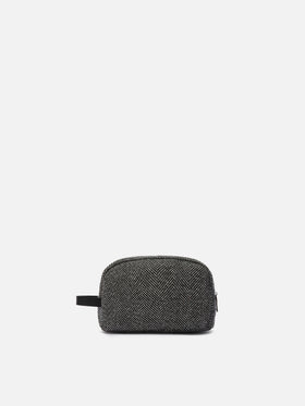 Westwood Vanity Case in herringbone wool blend