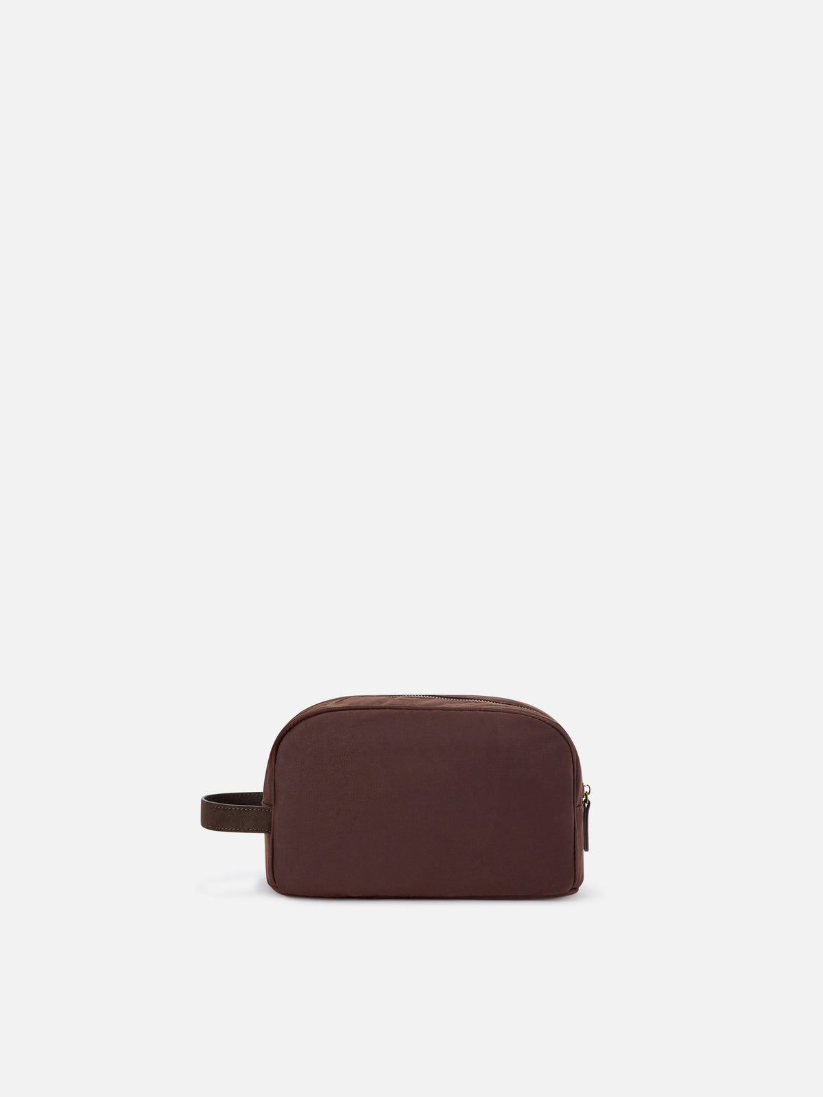 Beauty case Westwood marrone in tessuto cerato con ricamo logo