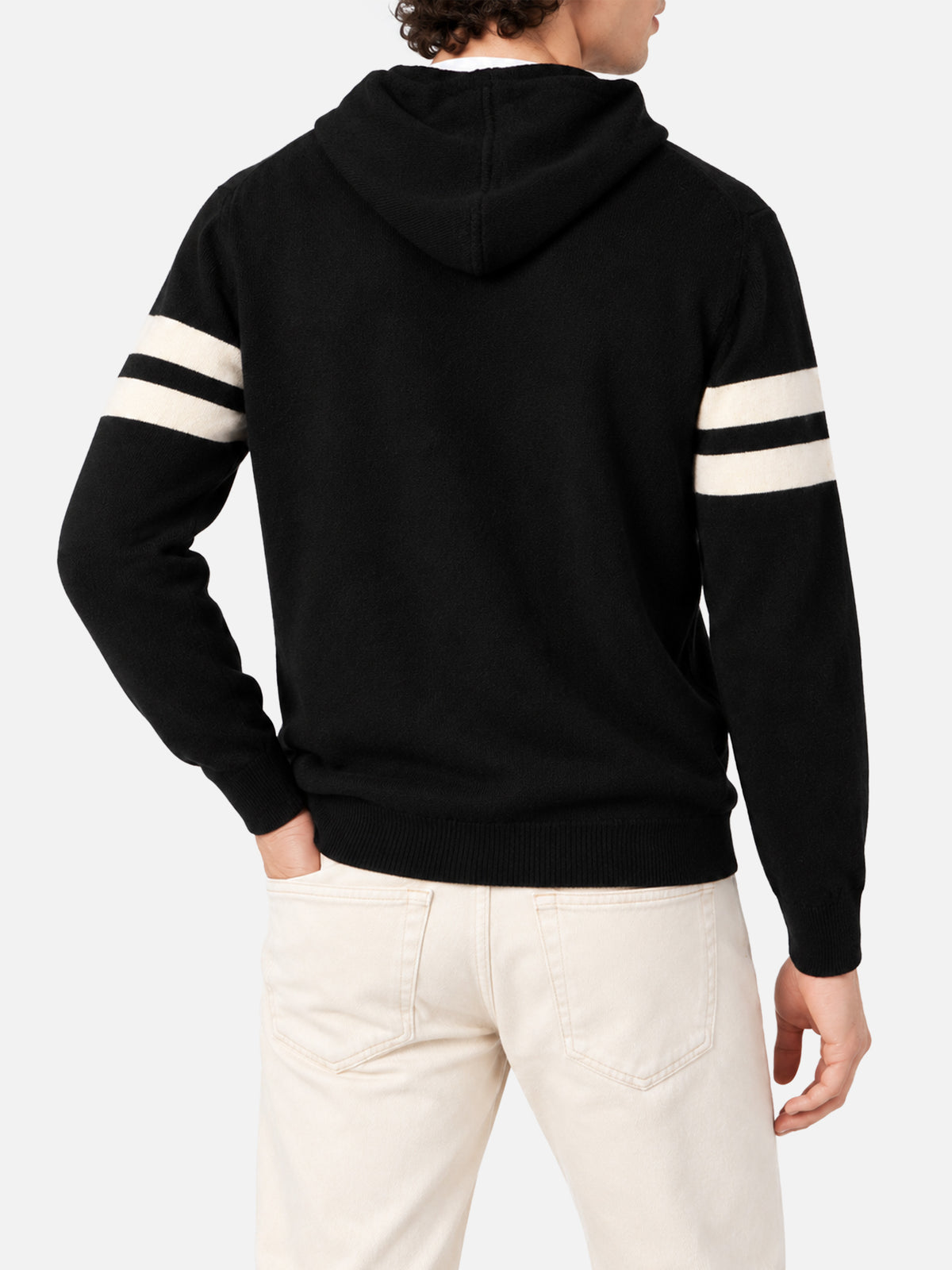 Pull à capuche en cachemire mélangé 