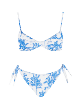 Damen Toile de Jouy U-Ausschnitt-Bralette-Bikini May Yali