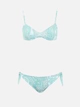 Bikini da donna a bralette con scollo paisley May Yali