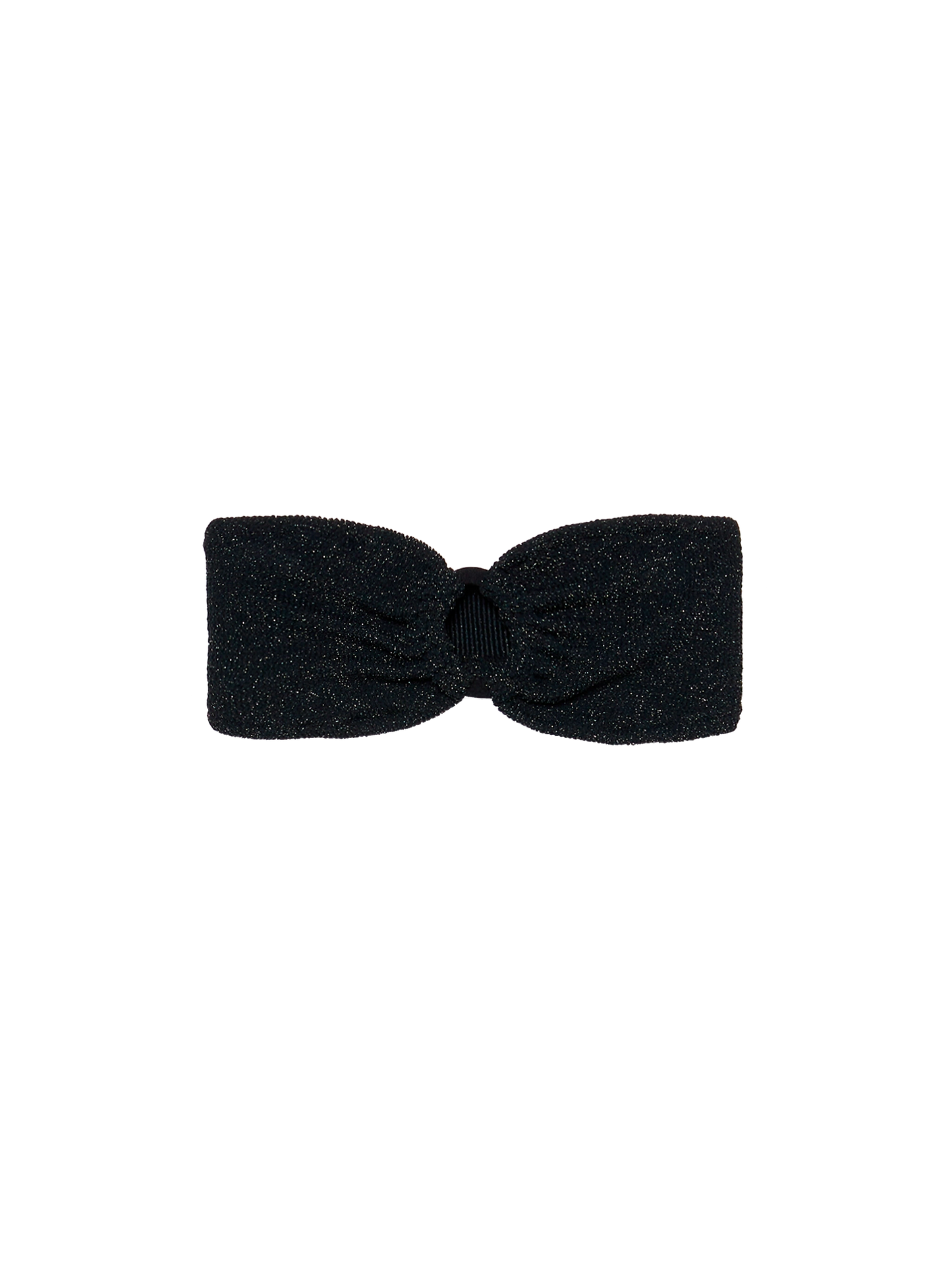 Yulia black lurex crinkle bandeau top - MC2 Saint Barth