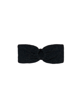 Yulia black lurex crinkle bandeau top - MC2 Saint Barth
