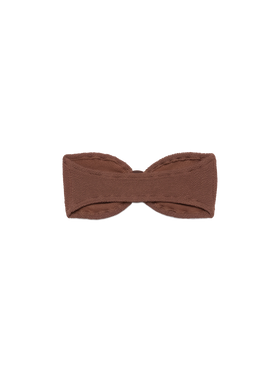 Yulia top bikini a fascia in tessuto crinkle marrone