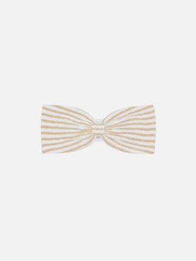 Haut bandeau Yulia en tissu crinkle à imprimé rayé 