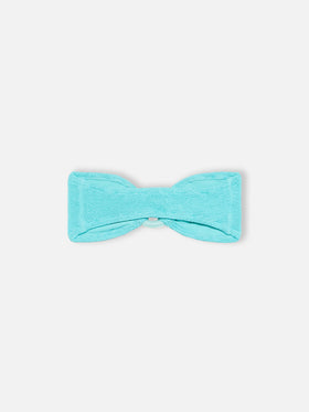 Wassergrüner Crinkle-Bandeau-Top-Badeanzug für Damen Yulia