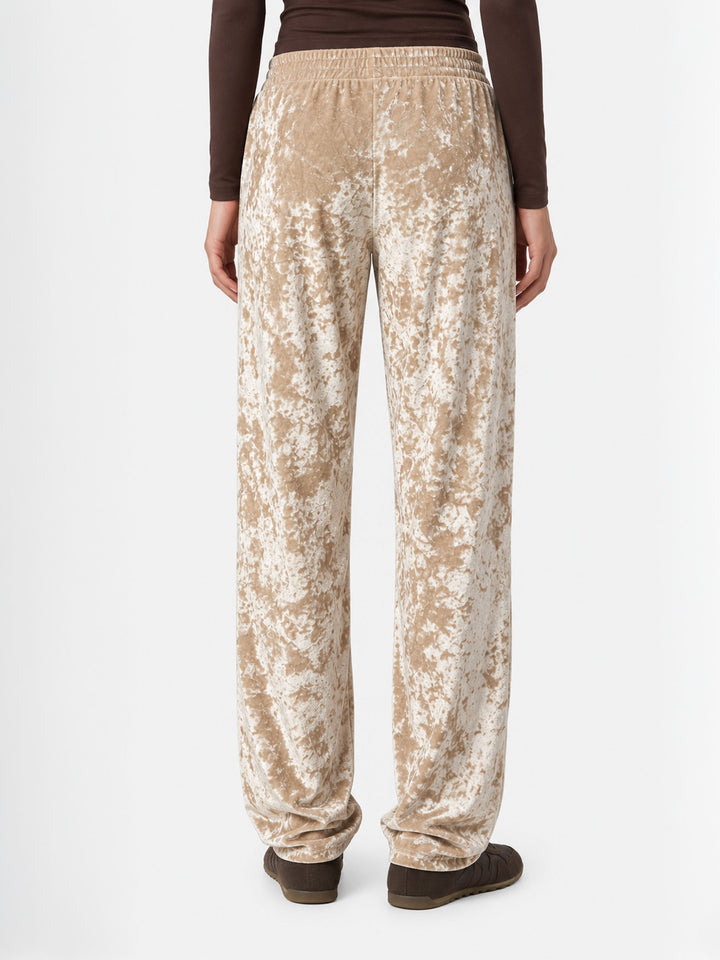 Pantalon de jogging Yvonne en chenille beige 