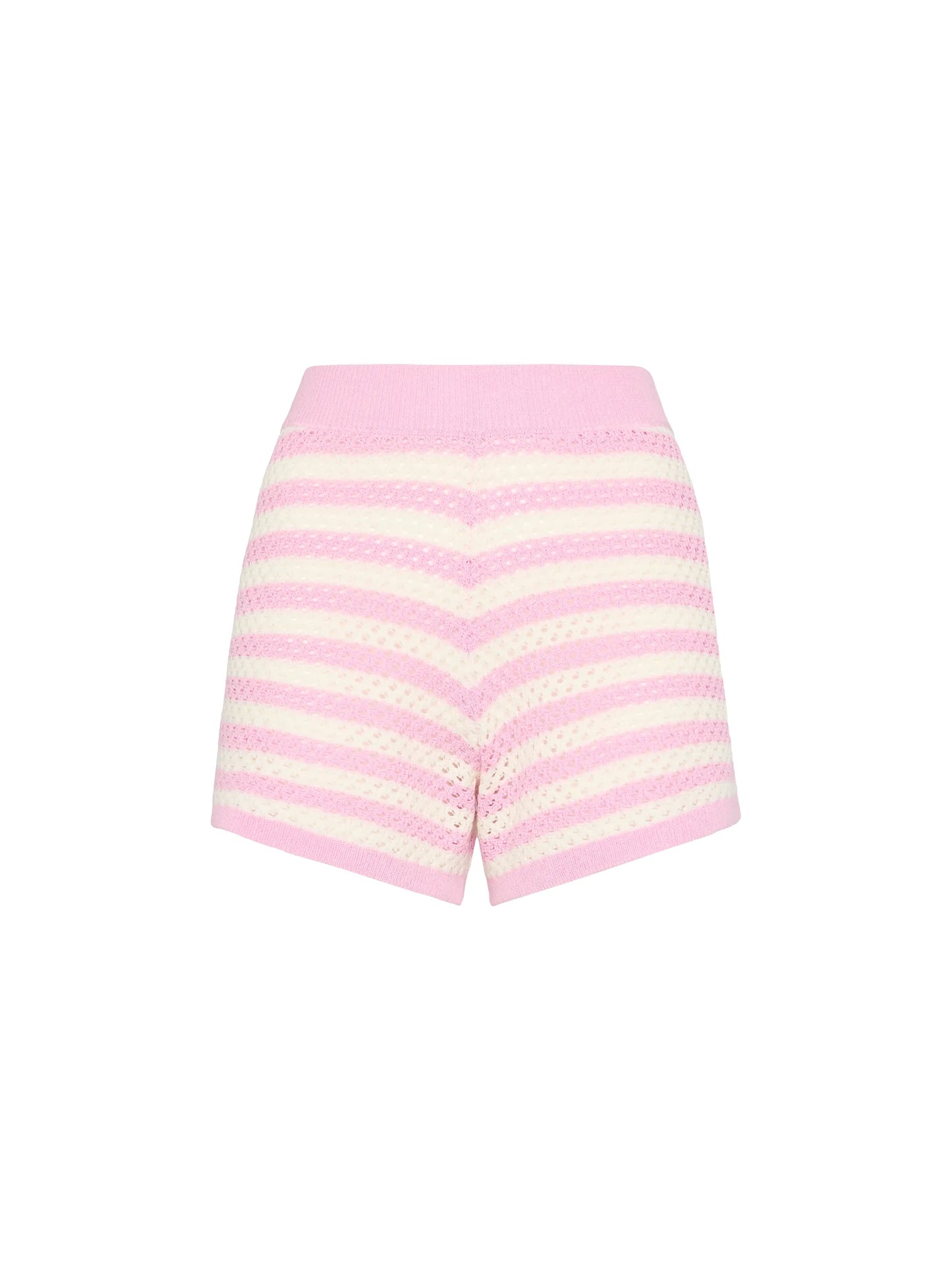 Polo in maglia a righe rosa Yvette