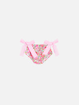 Baby girl swim briefs with flower print