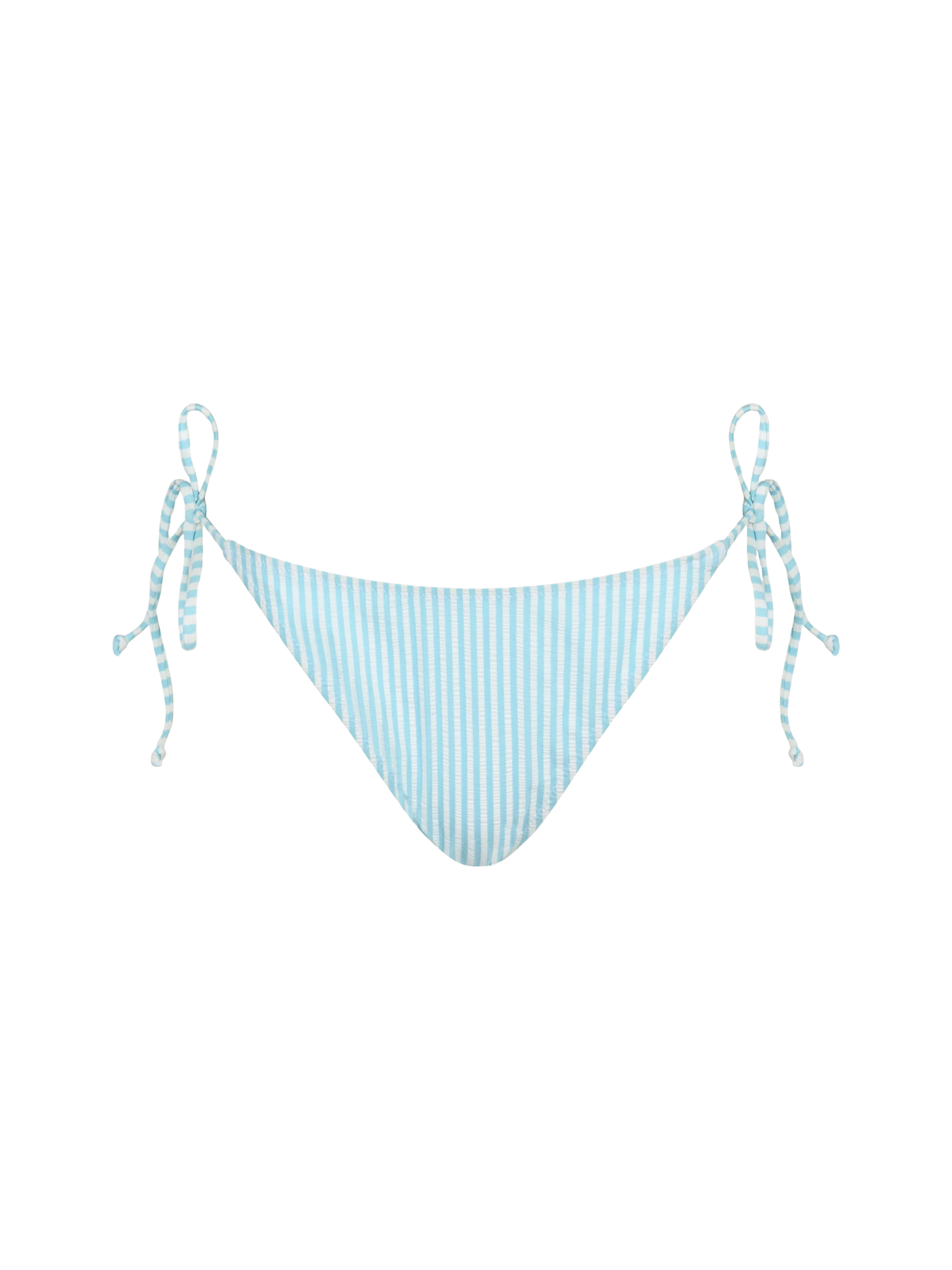Woman seersucker striped classic swim briefs Virgo