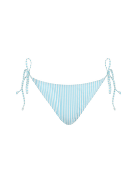 Woman seersucker striped classic swim briefs Virgo