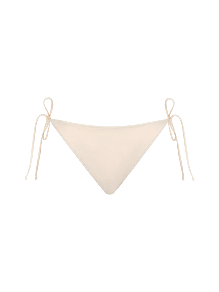 Bikini da donna a triangolo beige con strass