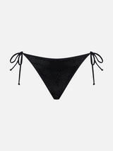 Woman swim briefs with black rhinestones