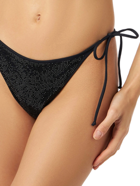 Damen-Badehose mit schwarzen Strasssteinen