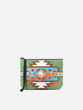 Aline Wollpochette mit Ethno-Print
