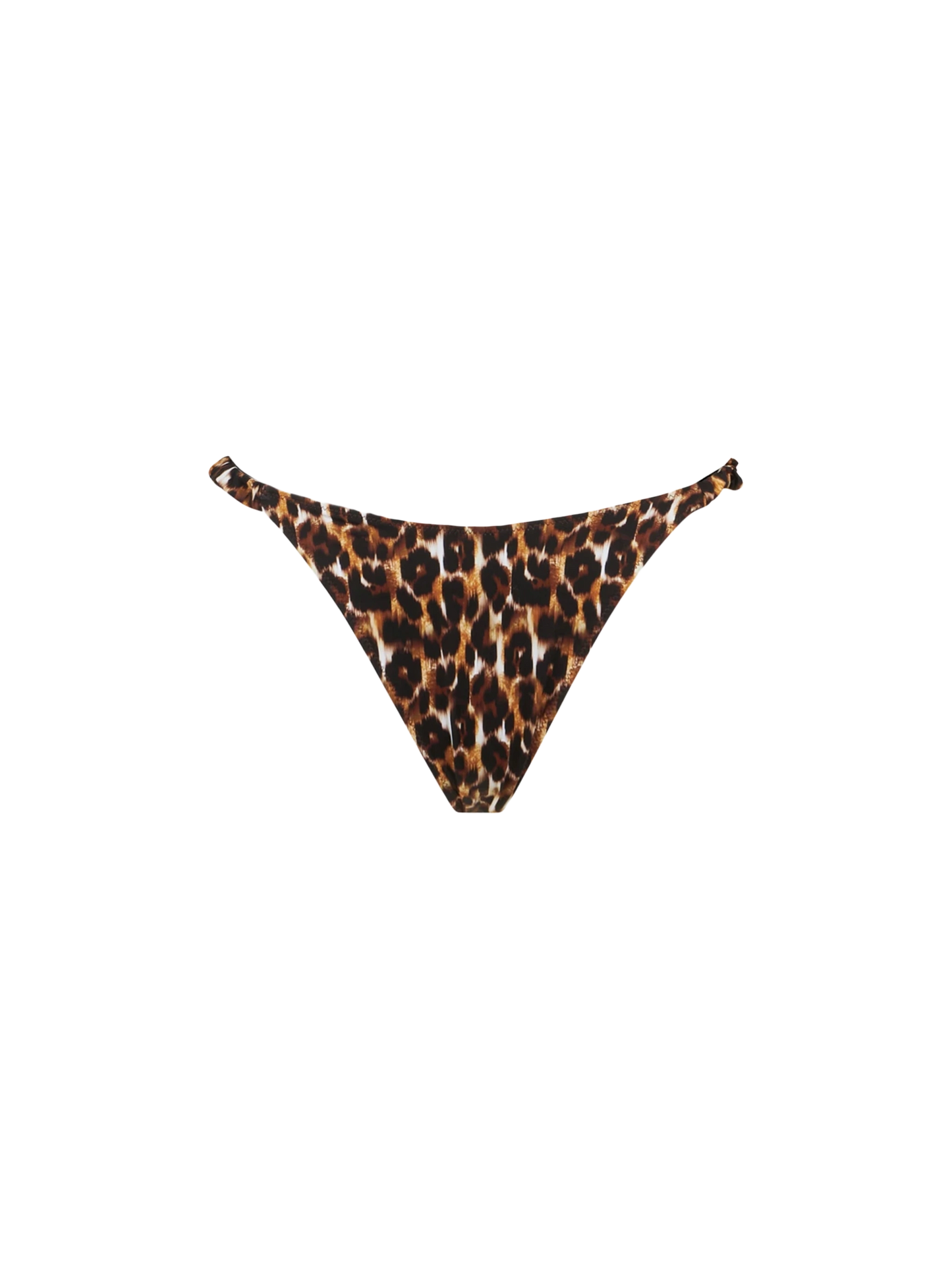 Woman cheeky swim briefs with ruffled side closure