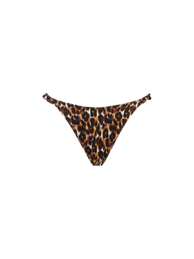 Woman cheeky swim briefs with ruffled side closure