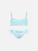 Bikini da bambina a bralette in spugna