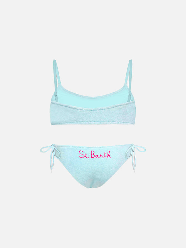 Bikini da bambina a bralette in spugna