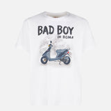 Man cotton t-shirt with Bad Boy in Roma print