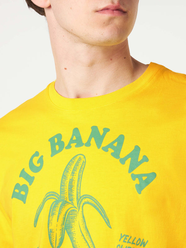 T-shirt da uomo in cotone con stampa banane