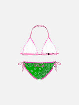 Bikini da bambina con stampa bandana