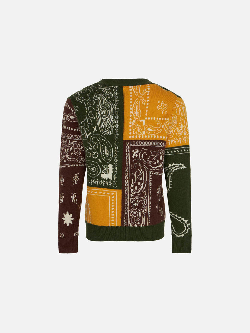 Jungen-Cardigan mit Bandana-Print