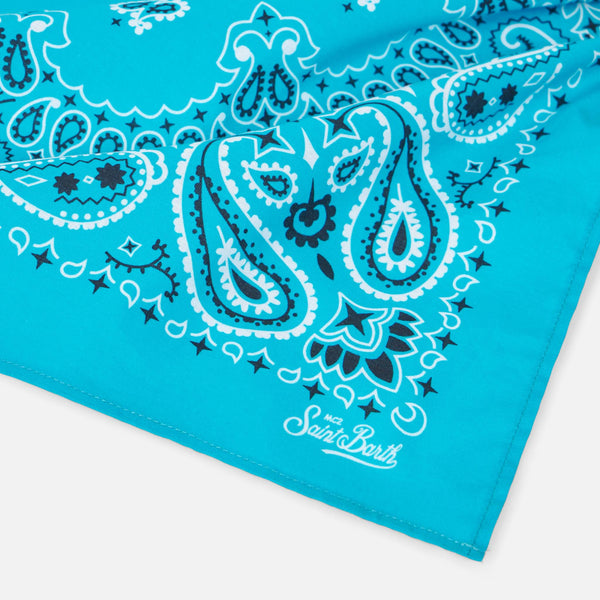 Foulard light blue bandanna