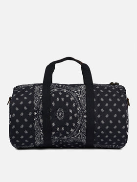 Travel duffel  denim bag Jetleg Round bandana print