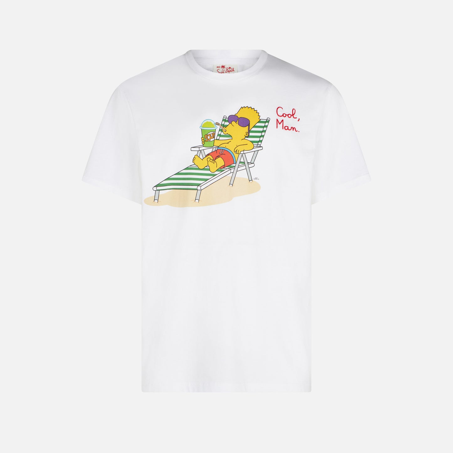 Herren-T-Shirt aus Baumwolle mit „Cool Man Bart“-Stickerei | DIE SIMPSONS-SONDERAUSGABE