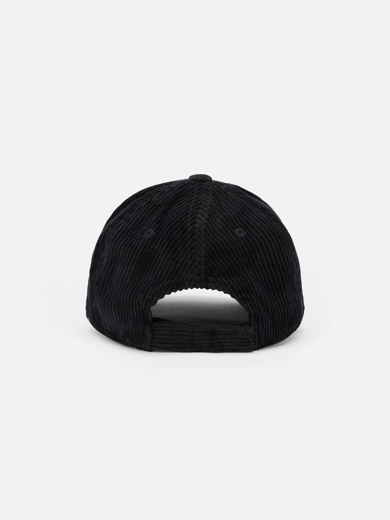 Cappello da baseball da donna in velluto a coste con ricamo St. Barth