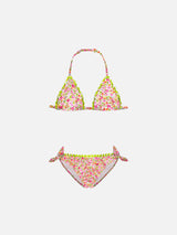 Girl triangle flower bikini | Made with Liberty fabric