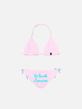 St. Barth J'arrive embroidered girl's bikini