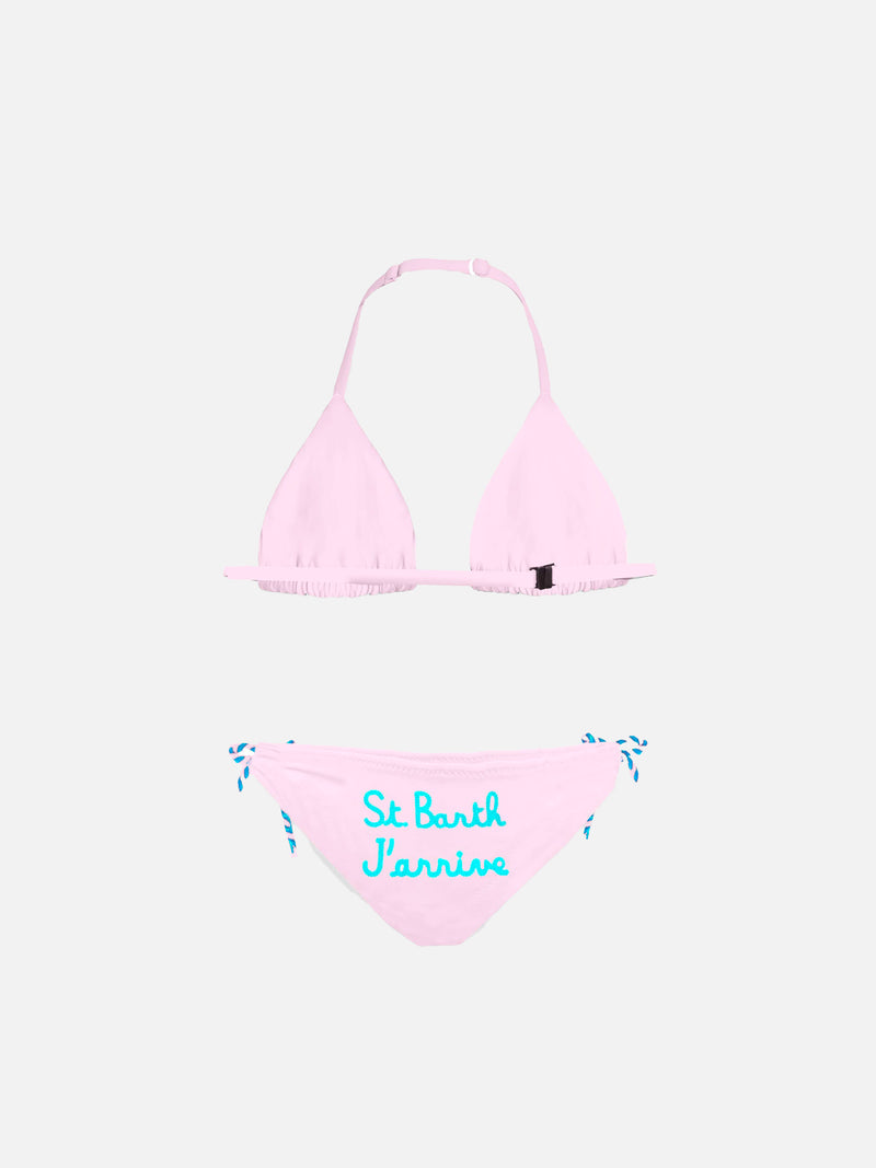 St. Barth J'arrive embroidered girl's bikini