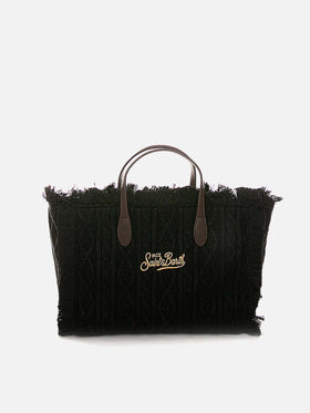 Colette black tricot handbag