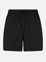 Herren-Badeshorts mit seitlichem Logo und Kontrast