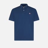 Blue denim piquet polo with St. Barth logo