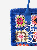 Colette blue crochet handbag