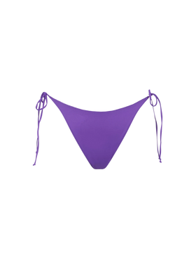 Woman purple cheeky swim briefs