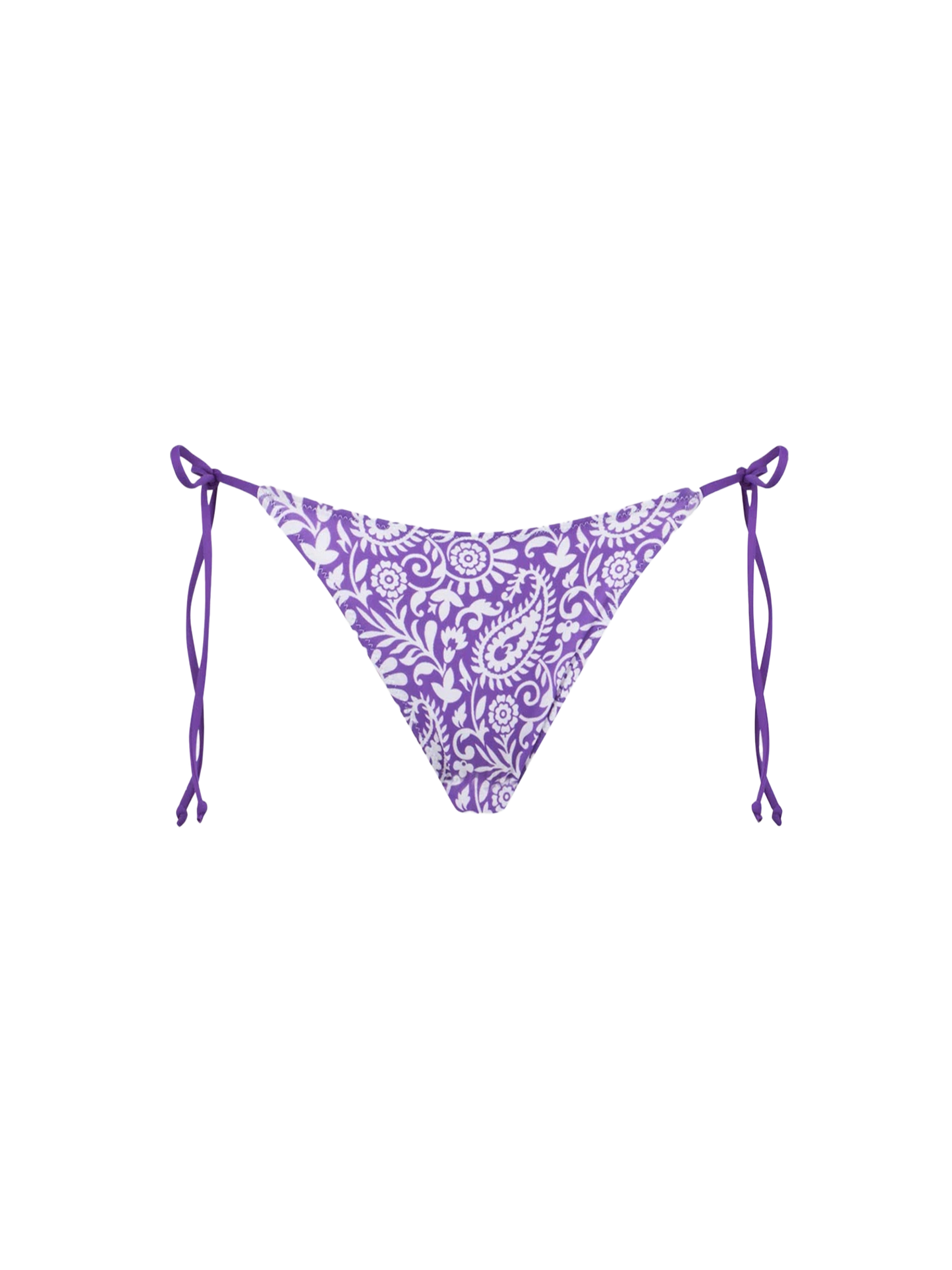 Slip mare donna con stampa paisley e laccetti laterali