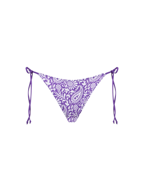 Slip mare donna con stampa paisley e laccetti laterali