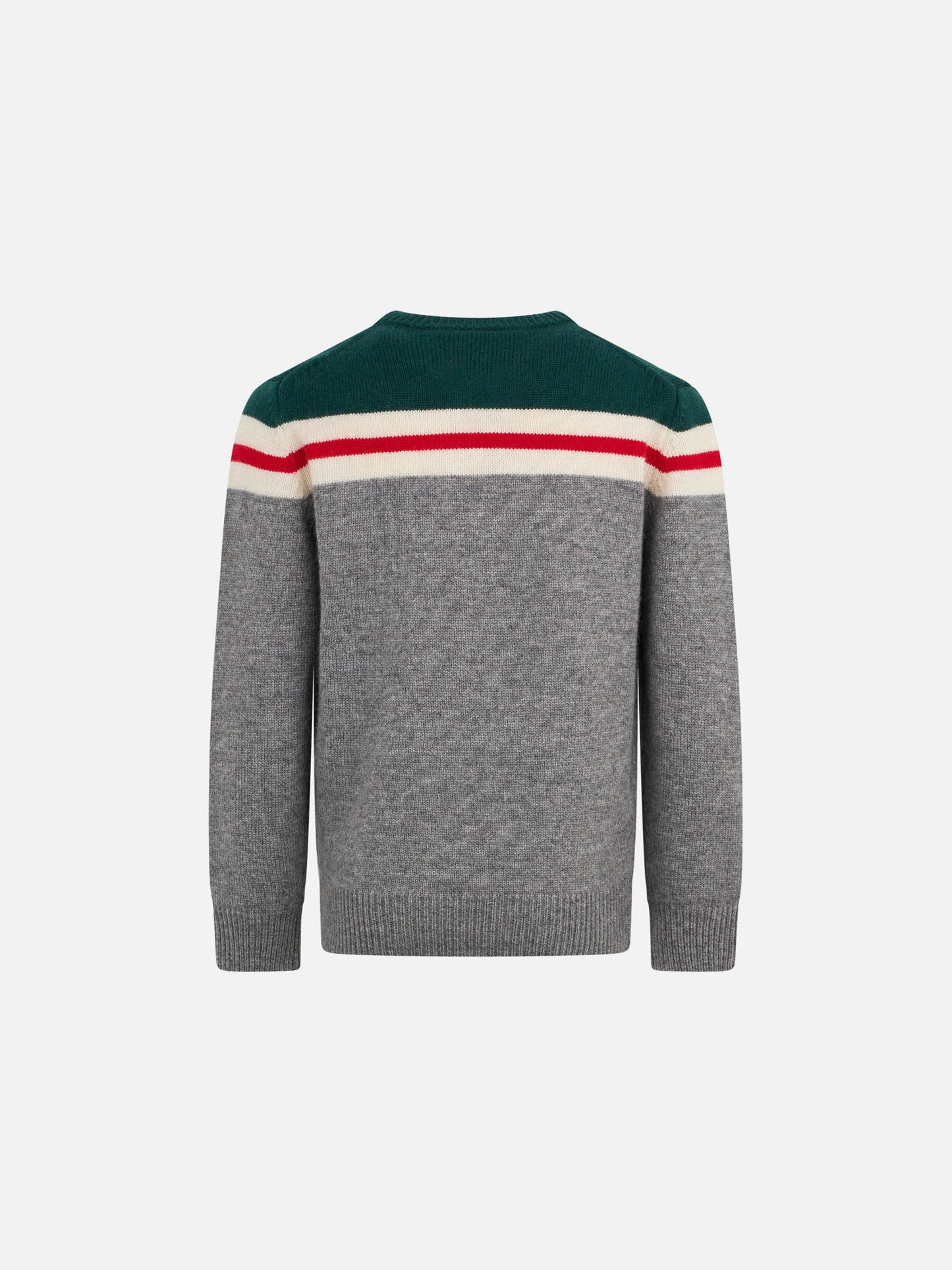 Maglione girocollo da bambino con patch St. Barth Ski club