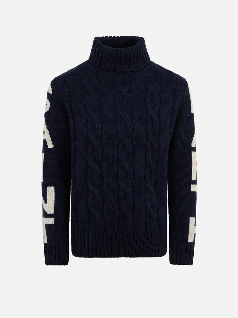 Boy cable knit cashmere blend sweater Fisherman Jr