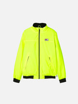 Bomber da bambino giallo fluo con fodera in pelo