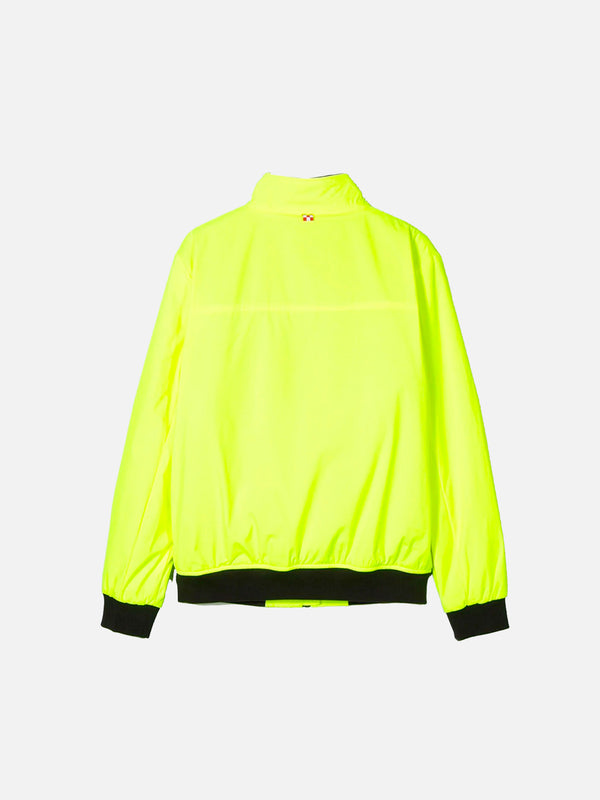 Bomber da bambino giallo fluo con fodera in pelo